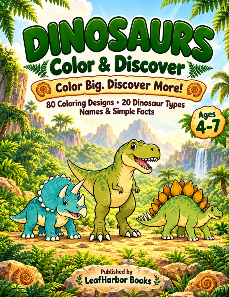 Dinosaurs: Color & Discover — front cover